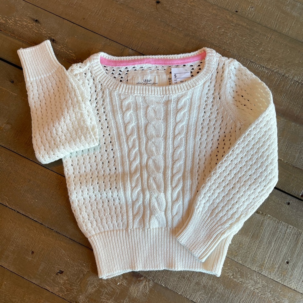 L.O.G.G Girl's White Sweater